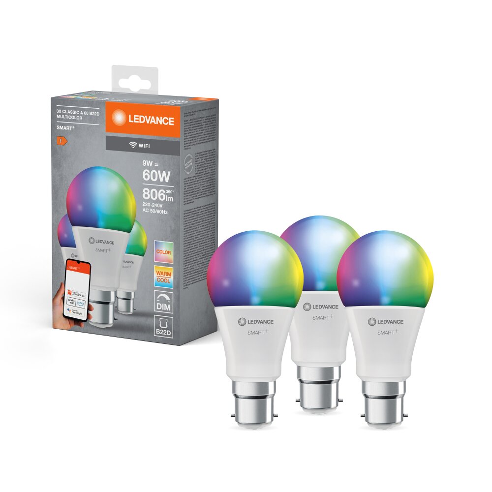 Lámparas Ledvance B22d 9 Watt RGB (regulable) regulable 806 Lumen main product photo