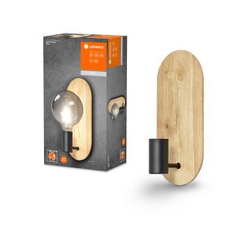 Lámparas Ledvance DECOR Plafones y apliques / Lámparas de techo y pared Color madera, Negro, 1 luz