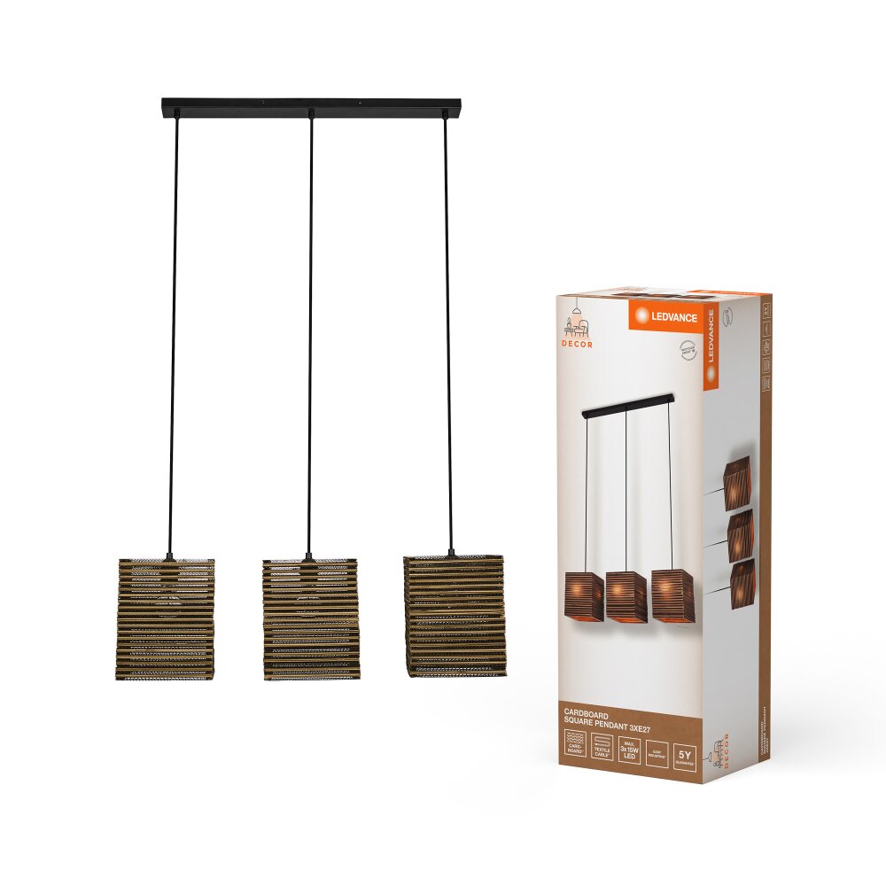 Lámparas Ledvance DECOR Plafones y apliques / Lámparas de techo y pared Marrón, 3 luces main product photo