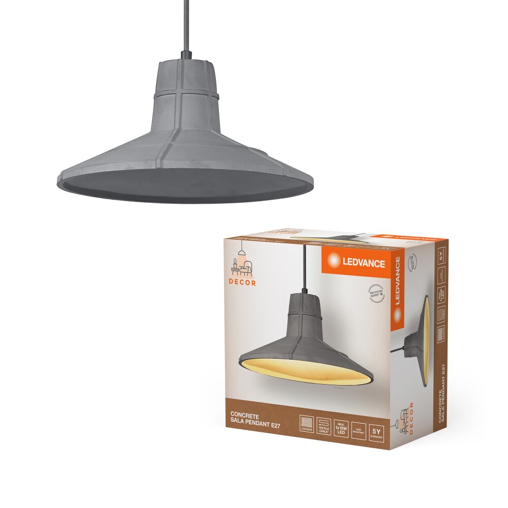 Lámparas Ledvance DECOR Plafones y apliques / Lámparas de techo y pared Gris, 1 luz main product photo
