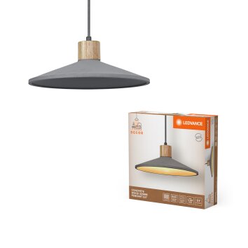 Lámparas Ledvance DECOR Plafones y apliques / Lámparas de techo y pared Gris, Color madera, 1 luz