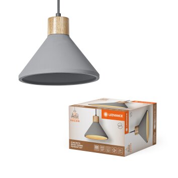 Lámparas Ledvance DECOR Plafones y apliques / Lámparas de techo y pared Gris, Color madera, 1 luz