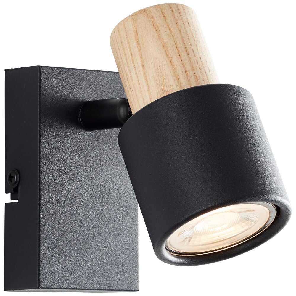 Lámparas Brilliant Pini focos de pared Negro, 1 luz main product photo