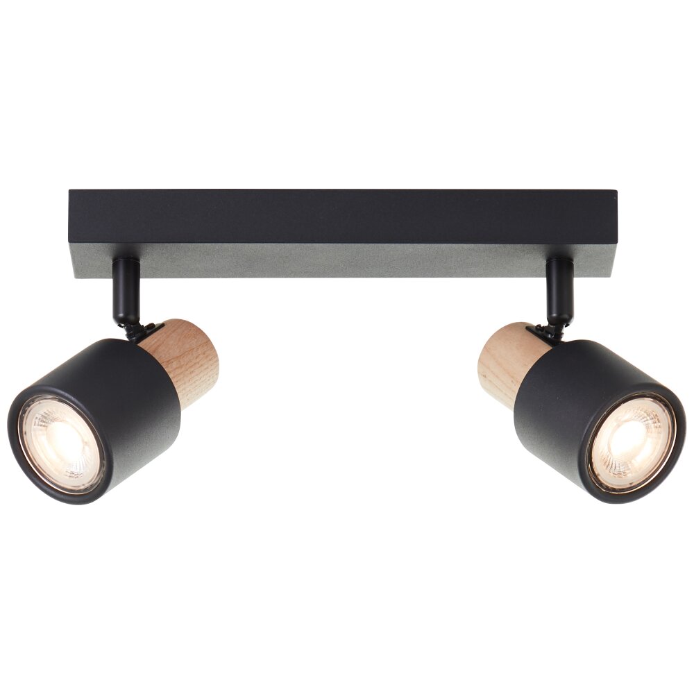 Lámparas Brilliant Pini Spot techo Negro, 2 luces main product photo