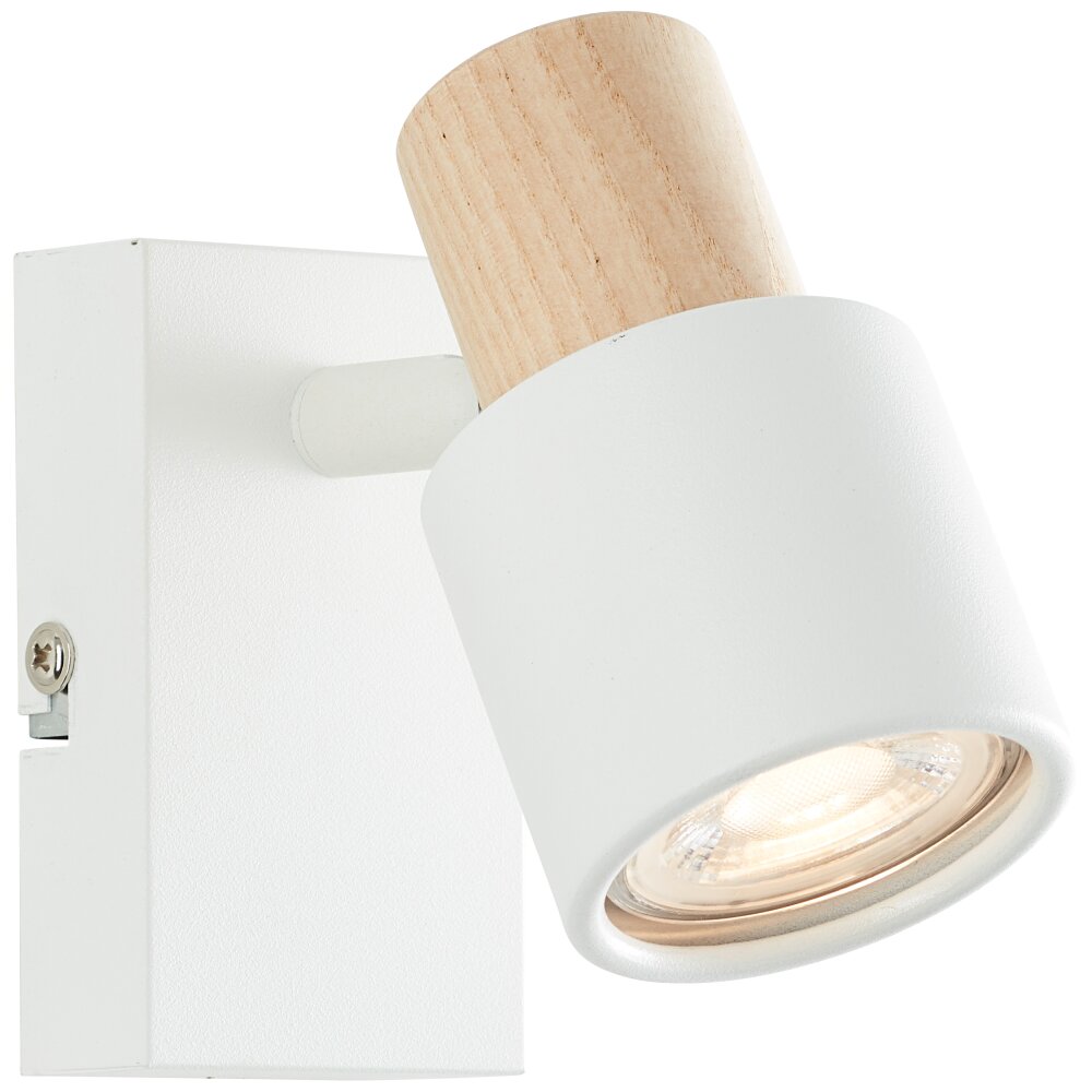 Lámparas Brilliant Pini focos de pared Blanca, 1 luz main product photo