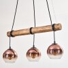 Koyoto Lámparas suspendidas, Luminarias esféricas, Lámparas colgantes Crudo, Negro, 3 luces