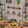 Koyoto Lámparas suspendidas, Luminarias esféricas, Lámparas colgantes Crudo, Negro, 3 luces