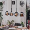 Gastor Lámparas suspendidas, Luminarias esféricas, Lámparas colgantes Cromo, Ahumado, 4 luces