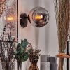 Koyoto Luminarias esféricas, Apliques, Spot de pared Cromo, Ahumado, 1 luz