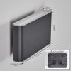 Paranhas Aplique de exterior, Lámpara de baño, Lámpara Up & Down, Apliques Antracita, 1 luz