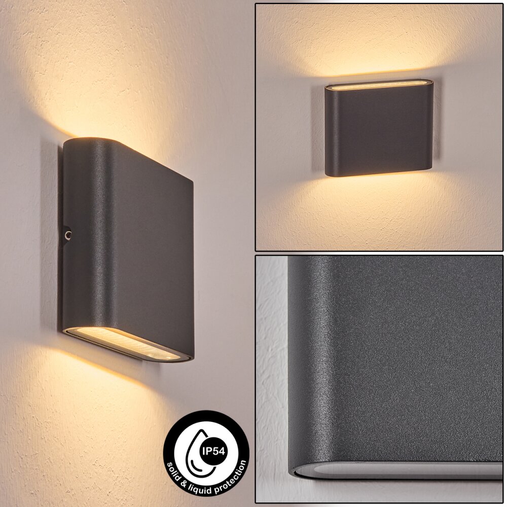 Gamas Aplique de exterior, Lámpara de baño, Lámpara Up & Down, Apliques LED Antracita, 1 luz main product photo