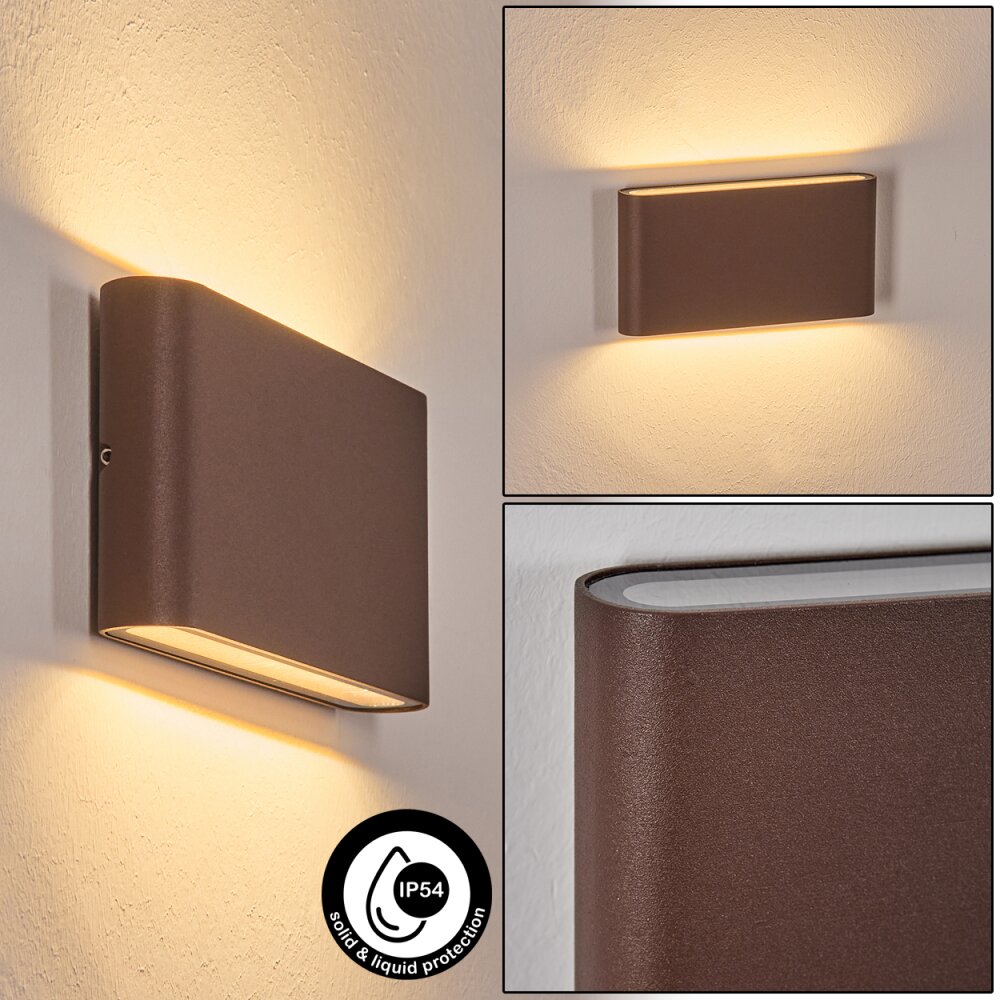 Gamas Aplique de exterior, Lámpara de baño, Lámpara Up & Down, Apliques LED Color óxido, 1 luz main product photo