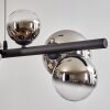 Chehalis Lámparas suspendidas, Luminarias esféricas, Lámparas colgantes Cromo, Transparente, Ahumado, 8 luces