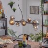 Chehalis Lámparas suspendidas, Luminarias esféricas, Lámparas colgantes Cromo, Transparente, Ahumado, 8 luces