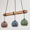Koyoto Lámparas suspendidas, Luminarias esféricas, Lámparas colgantes Crudo, Negro, 3 luces