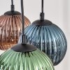Koyoto Lámparas suspendidas, Luminarias esféricas, Lámparas colgantes Crudo, Negro, 3 luces