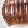 Koyoto Lámparas suspendidas, Luminarias esféricas, Lámparas colgantes Crudo, Negro, 3 luces
