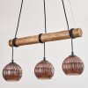 Koyoto Lámparas suspendidas, Luminarias esféricas, Lámparas colgantes Crudo, Negro, 3 luces