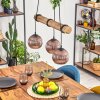 Koyoto Lámparas suspendidas, Luminarias esféricas, Lámparas colgantes Crudo, Negro, 3 luces