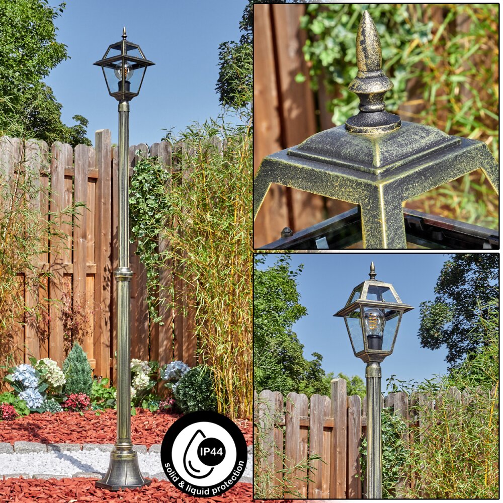 Fornelos Iluminación exterior, Candelabro, Iluminación de caminos dorado, Negro, 1 luz main product photo
