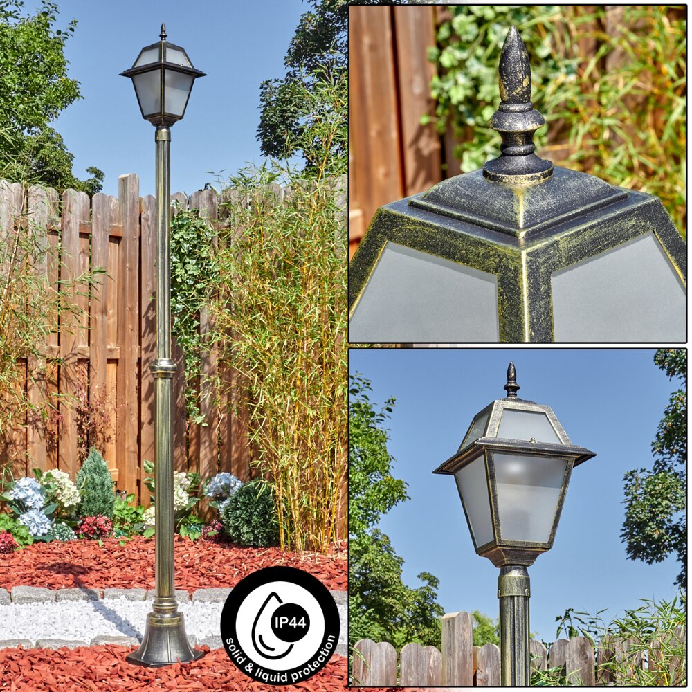 Fornelos Iluminación exterior, Candelabro, Iluminación de caminos dorado, Negro, 1 luz main product photo