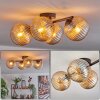Koyoto Plafones, Luminarias esféricas Colores ámbar, 4 luces