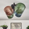 Koyoto Plafones, Luminarias esféricas Azul, Verde, Color cobre, 4 luces
