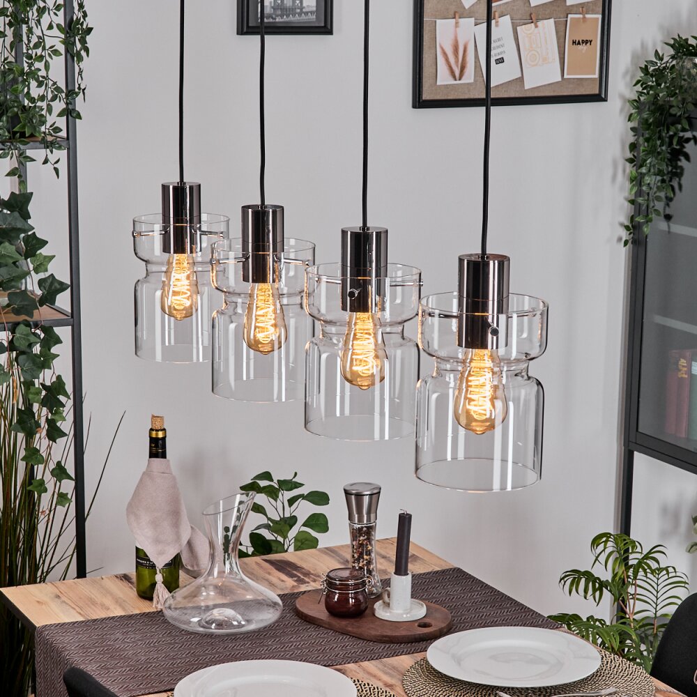 Hasvik Lámparas suspendidas, Lámparas colgantes Transparente, 4 luces main product photo