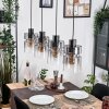 Hasvik Lámparas suspendidas, Lámparas colgantes Transparente, Ahumado, 4 luces