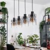 Hasvik Lámparas suspendidas, Lámparas colgantes Transparente, Ahumado, 4 luces