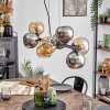 Koyoto Lámparas suspendidas, Luminarias esféricas, Lámparas colgantes Colores ámbar, Cromo, Ahumado, 8 luces