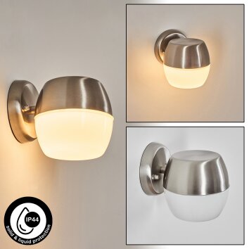 Bramdrupdam Aplique de exterior, Apliques Níquel-mate, 1 luz Bramdrupdam Aplique de exterior, Apliques Níquel-mate, 1 luz
