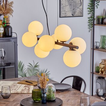 Koyoto Lámparas suspendidas, Luminarias esféricas, Lámparas colgantes Blanca, 8 luces Koyoto Lámparas suspendidas, Luminarias esféricas, Lámparas colgantes Blanca, 8 luces