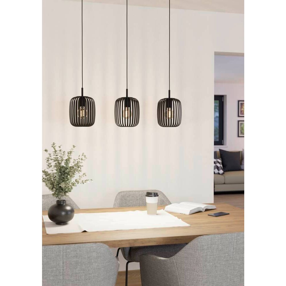 Eglo ROMAZZINA Lámpara Colgante Negro, 3 luces main product photo