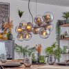 Gastor Lámparas suspendidas, Luminarias esféricas, Lámparas colgantes Cromo, Transparente, Ahumado, 10 luces
