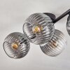 Koyoto Plafones, Luminarias esféricas Transparente, Ahumado, 4 luces