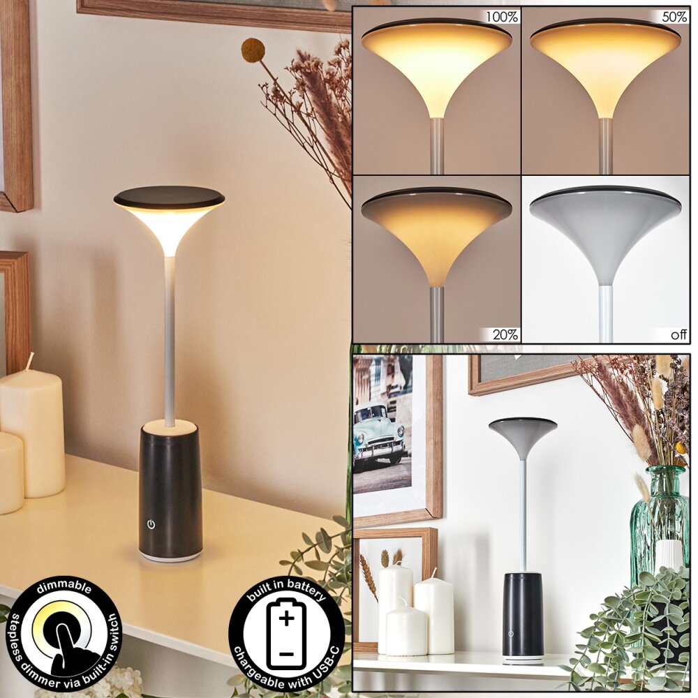 Eryon Lámparas de escritorio, Lámparas de mesa LED Negro, Blanca, 1 luz main product photo