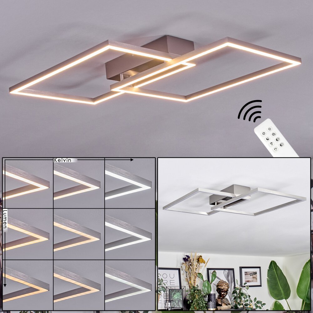 Colombero Plafones LED Níquel-mate, 2 luces, Mando a distancia main product photo