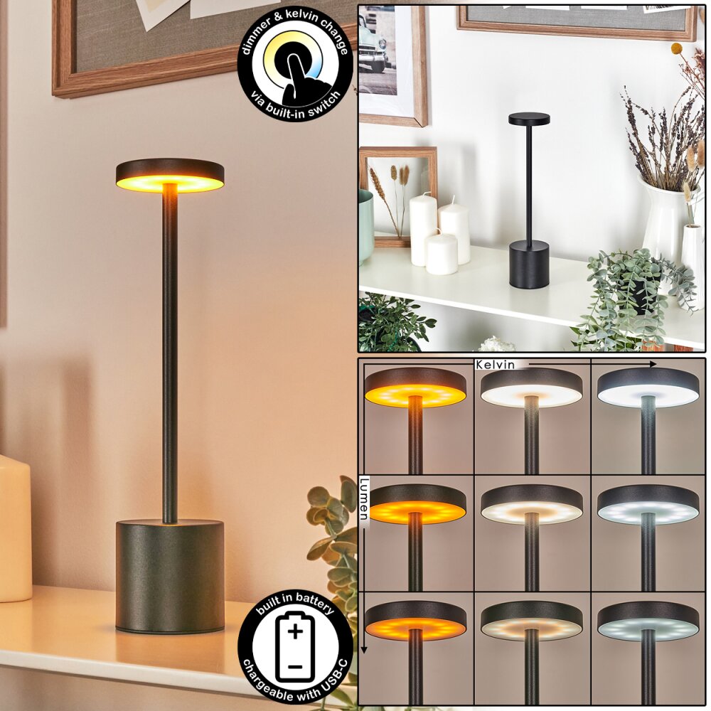 Parel Lámparas de escritorio, Lámparas de mesa LED Negro, 1 luz main product photo