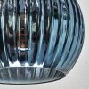 Koyoto Plafones, Luminarias esféricas Azul, Verde, Color cobre, 3 luces