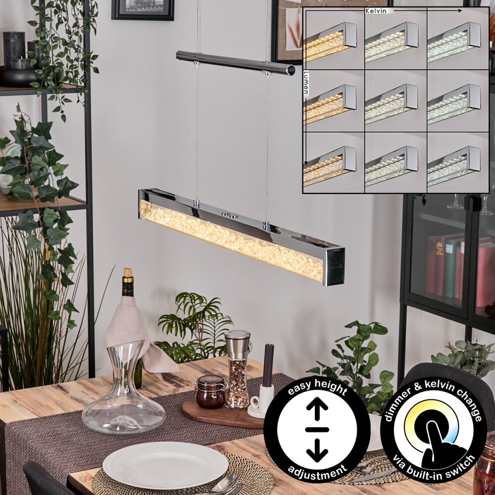 Ortan Lámparas suspendidas, Lámparas colgantes LED Plata, 4 luces main product photo
