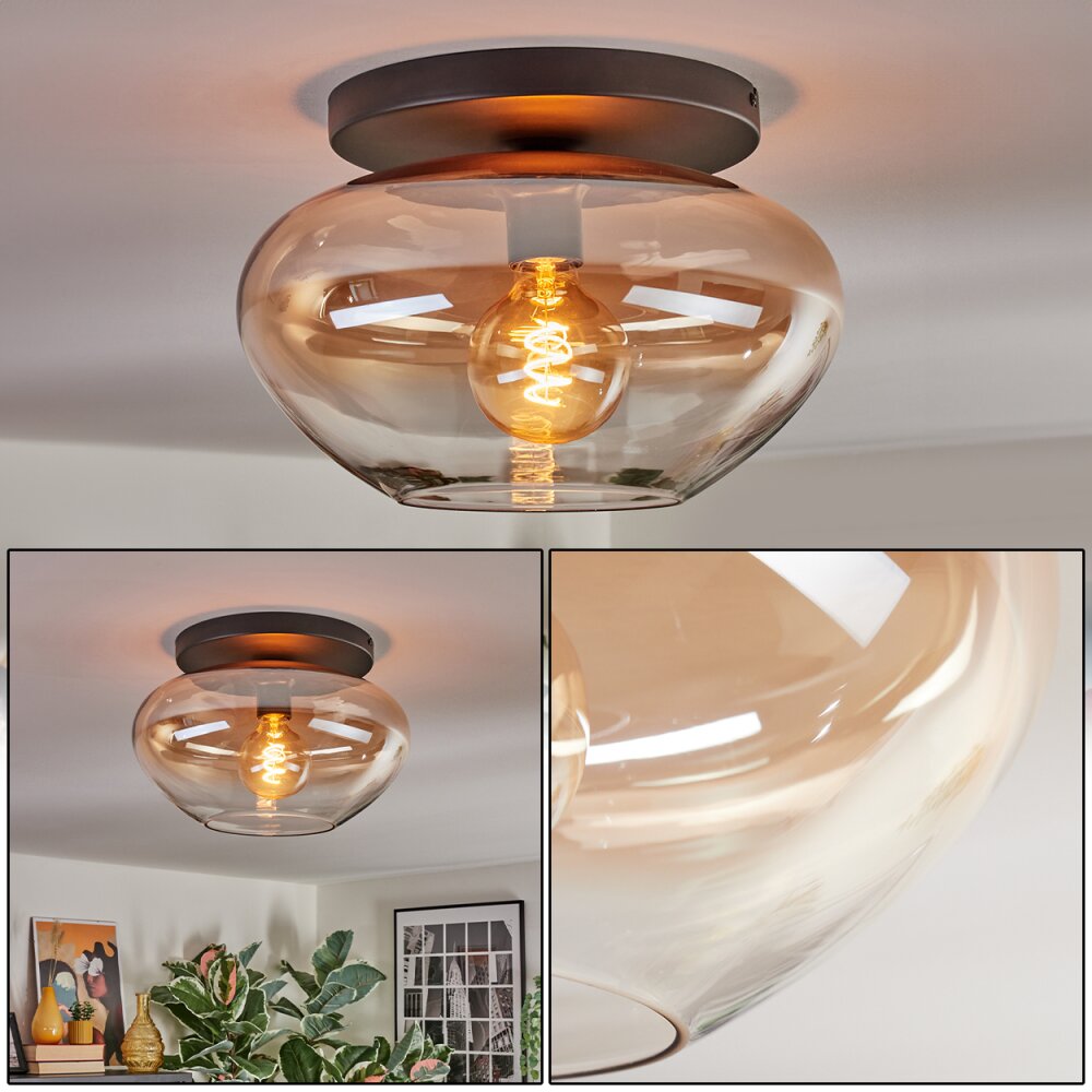Mertola Plafones, Luminarias esféricas Colores ámbar, Transparente, 1 luz main product photo