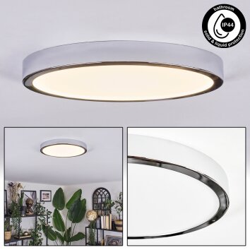 Finsrud Plafones LED Cromo, 1 luz Finsrud Plafones LED Cromo, 1 luz