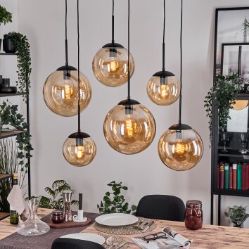 Gastor Lámparas suspendidas, Luminarias esféricas, Lámparas colgantes Colores ámbar, 6 luces