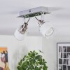 Maren Plafones, Spot techo LED Cromo, Níquel-mate, 2 luces