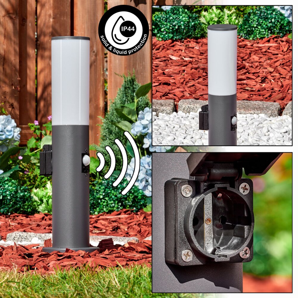 Caserta Enchufes de exterior, Balizas de exterior, Iluminación de caminos Antracita, 1 luz, Sensor de movimiento main product photo