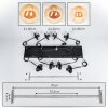 Gastor Lámparas suspendidas, Luminarias esféricas, Lámparas colgantes Colores ámbar, 8 luces