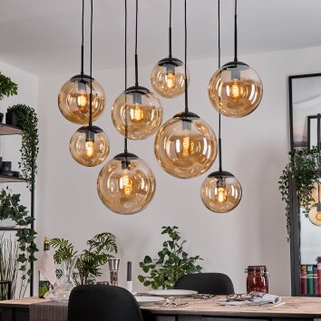 Gastor Lámparas suspendidas, Luminarias esféricas, Lámparas colgantes Colores ámbar, 8 luces