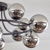 Chehalis Plafones, Luminarias esféricas 76 cm Cromo, Ahumado, 12 luces