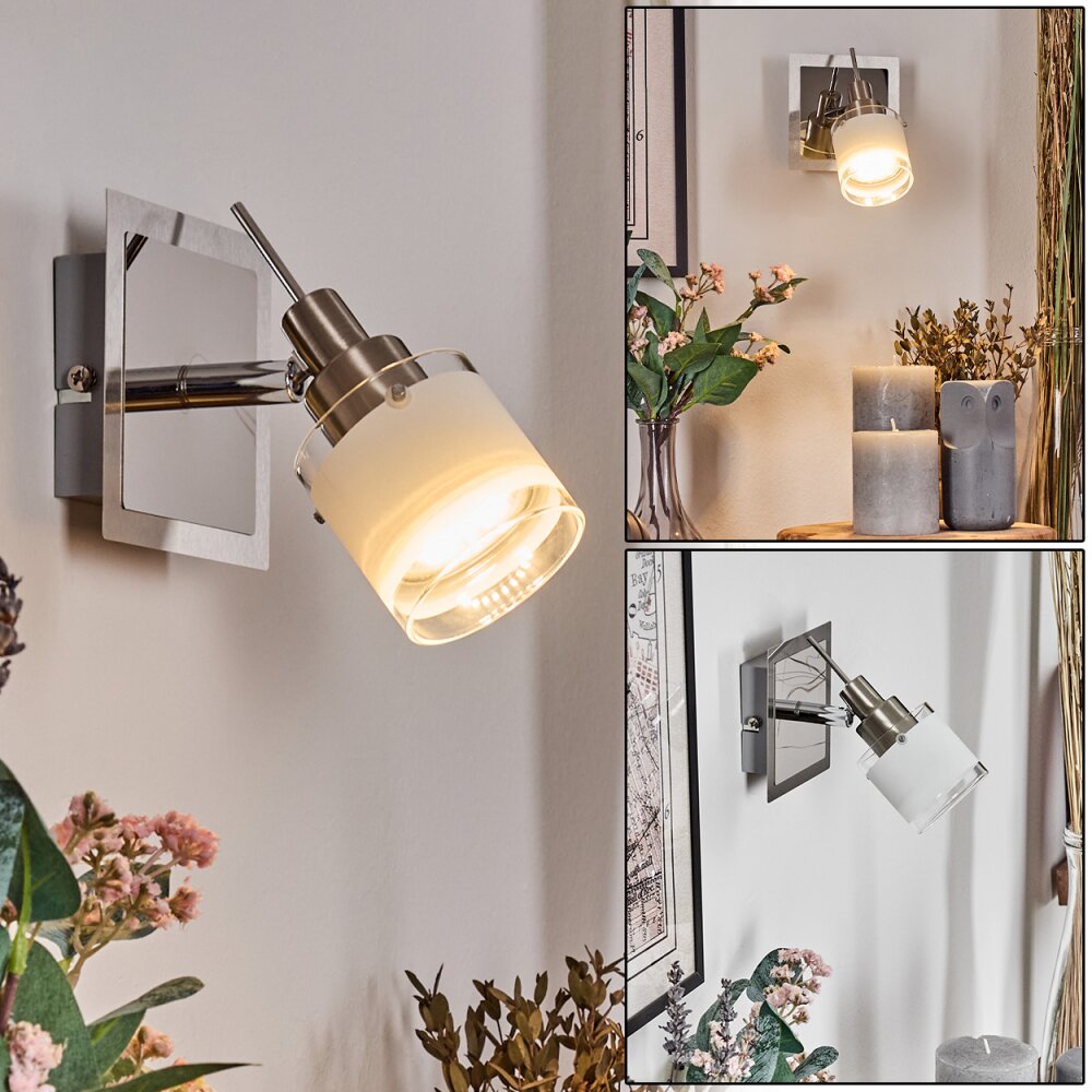 Maren Apliques, Spot de pared LED Cromo, Níquel-mate, 1 luz main product photo